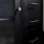Retro Twisted Solid Brass Cabinet Handles