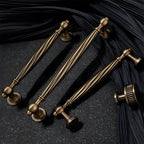 Retro Twisted Solid Brass Cabinet Handles