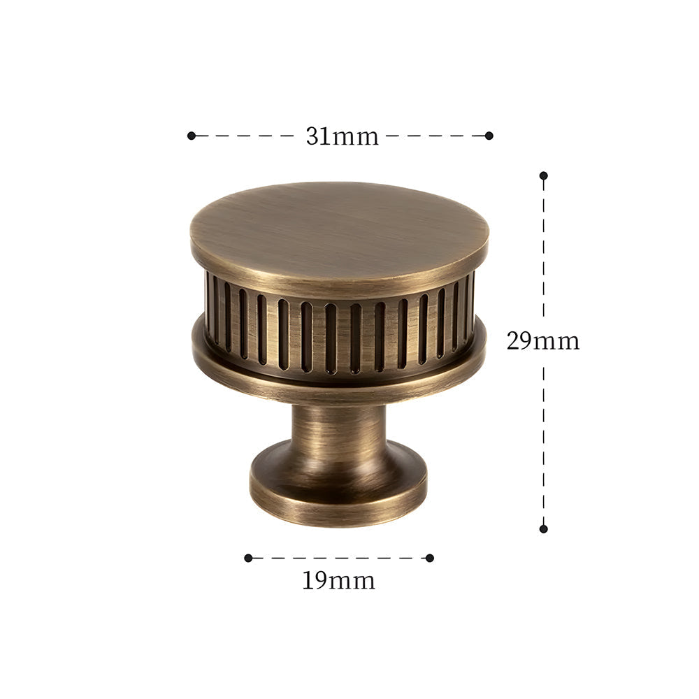 Retro Twisted Solid Brass Cabinet Handles