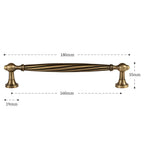 Retro Twisted Solid Brass Cabinet Handles