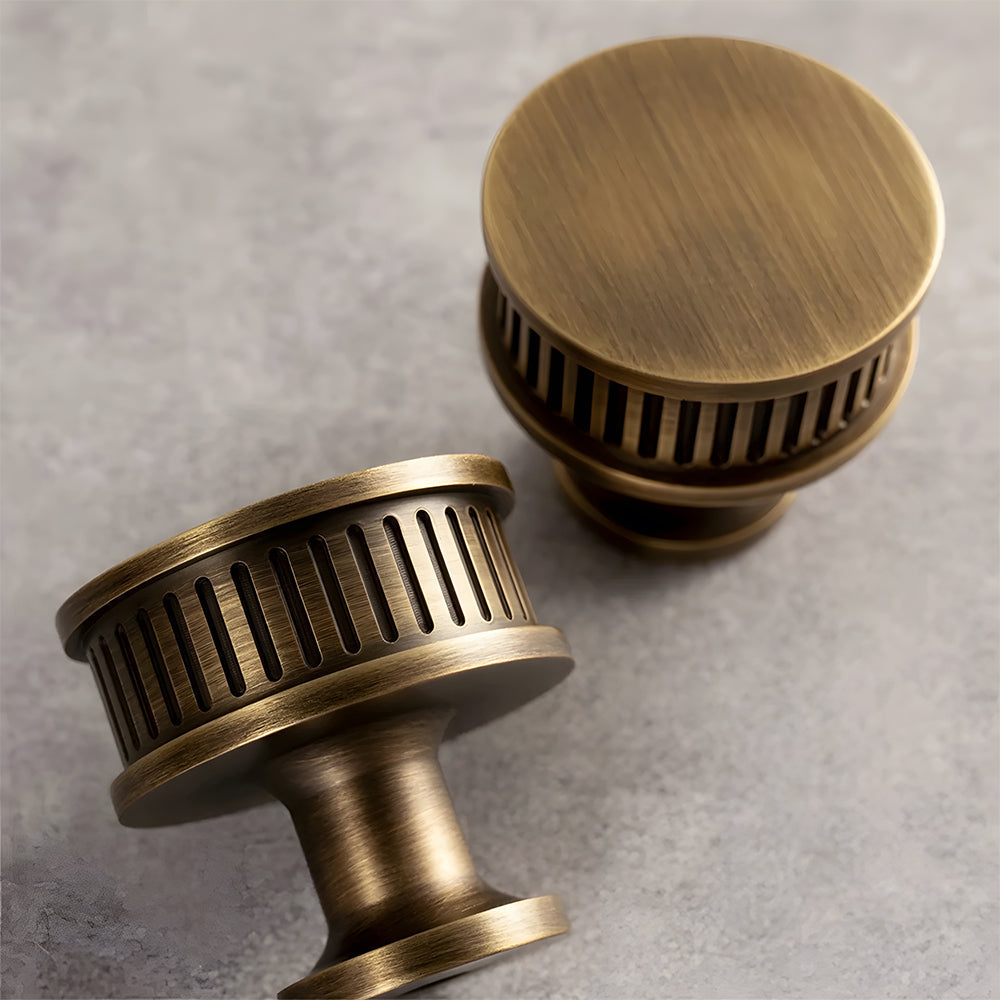 Retro Twisted Solid Brass Cabinet Handles