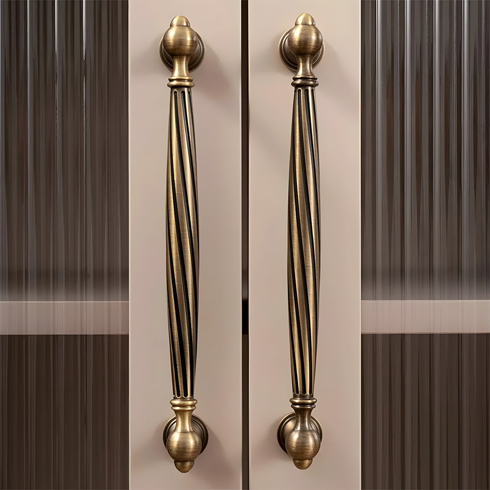 Retro Twisted Solid Brass Cabinet Handles