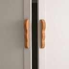 Unique Handmade Wavy Natural Wood Cabinet Handles