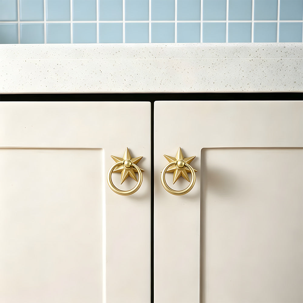 Unique Solid Copper Drop Pulls Drawer Knobs