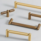 Unique Solid Brass T-Bar Cupboard Handles & Knobs