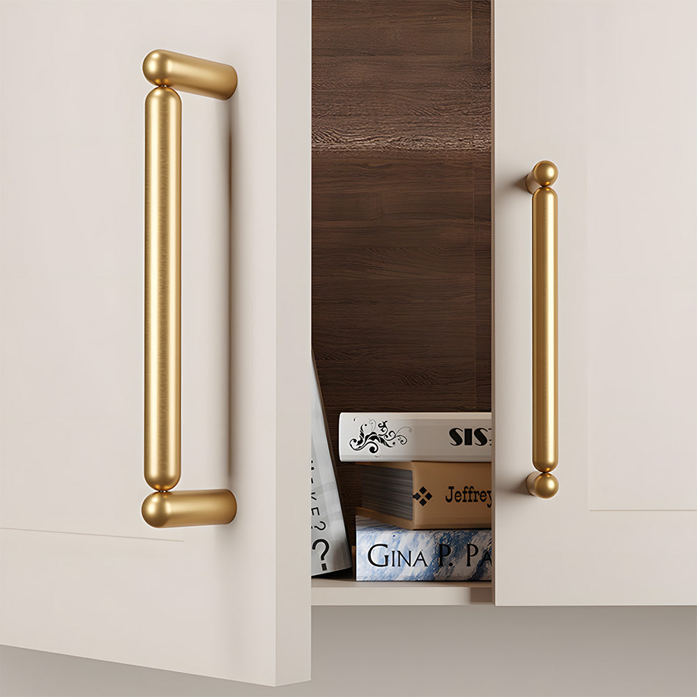 Unique Solid Brass T-Bar Cupboard Handles & Knobs