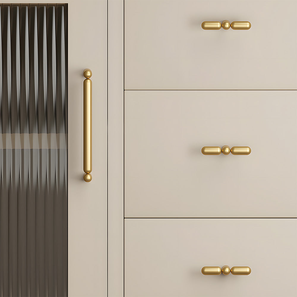 Unique Solid Brass T-Bar Cupboard Handles & Knobs