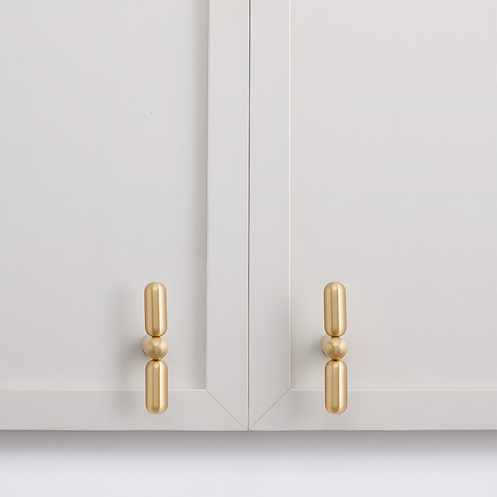 Unique Solid Brass T-Bar Cupboard Handles & Knobs