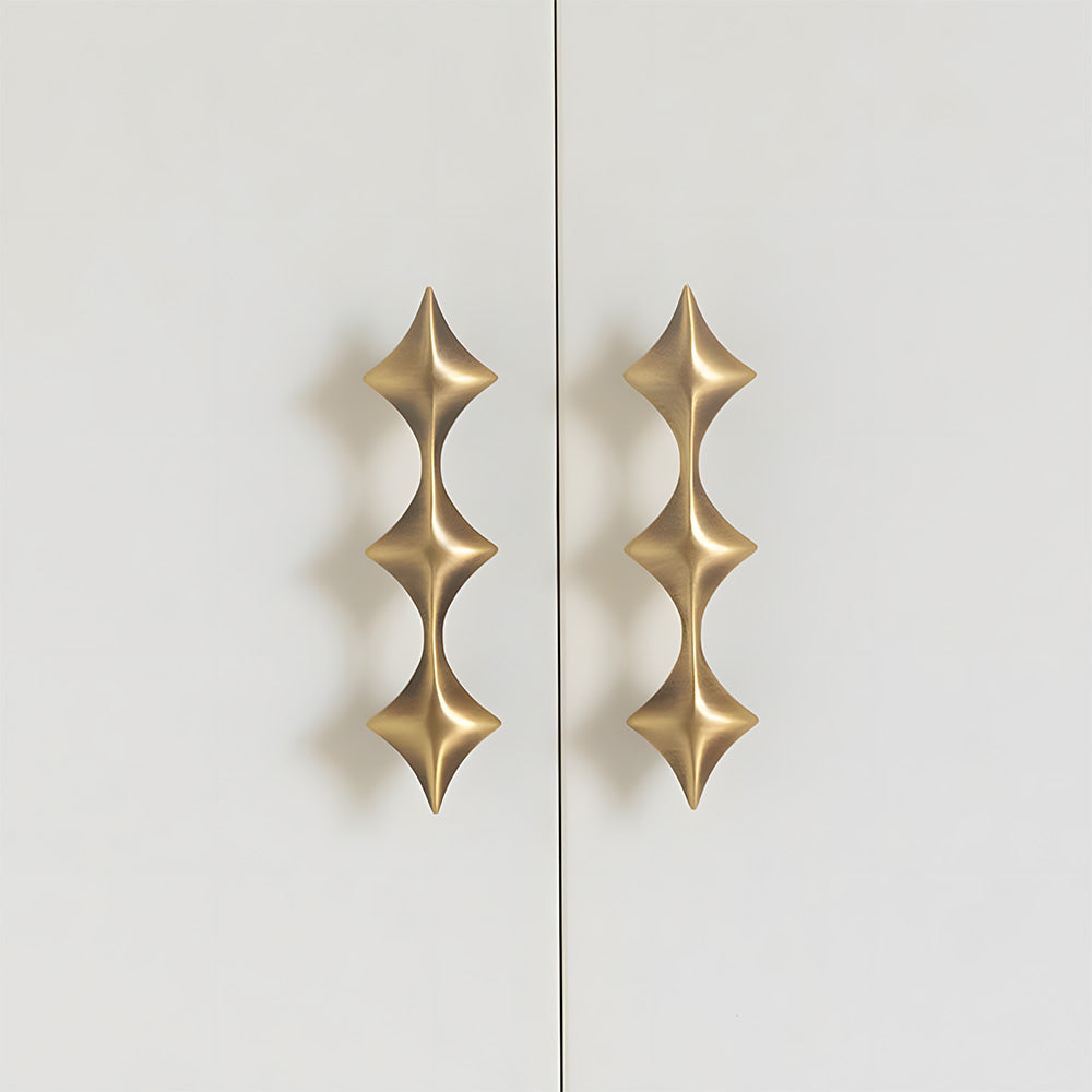 Antique Bronze Star Solid Brass Kitchen Cupboard Handles & Knobs