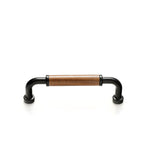 Retro Solid Brass and Wood Cabinet Pulls For Kitchen