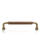 Retro Solid Brass and Wood Cabinet Pulls For Kitchen