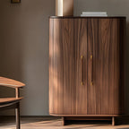 Retro Solid Brass and Wood Cabinet Pulls For Kitchen
