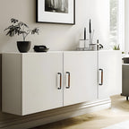 Retro Solid Brass and Wood Cabinet Pulls For Kitchen