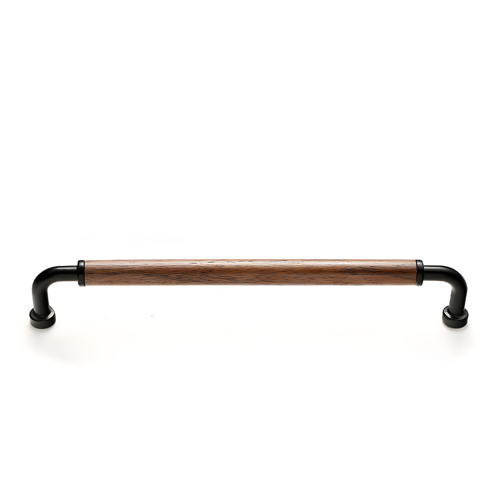 Retro Solid Brass and Wood Cabinet Pulls For Kitchen