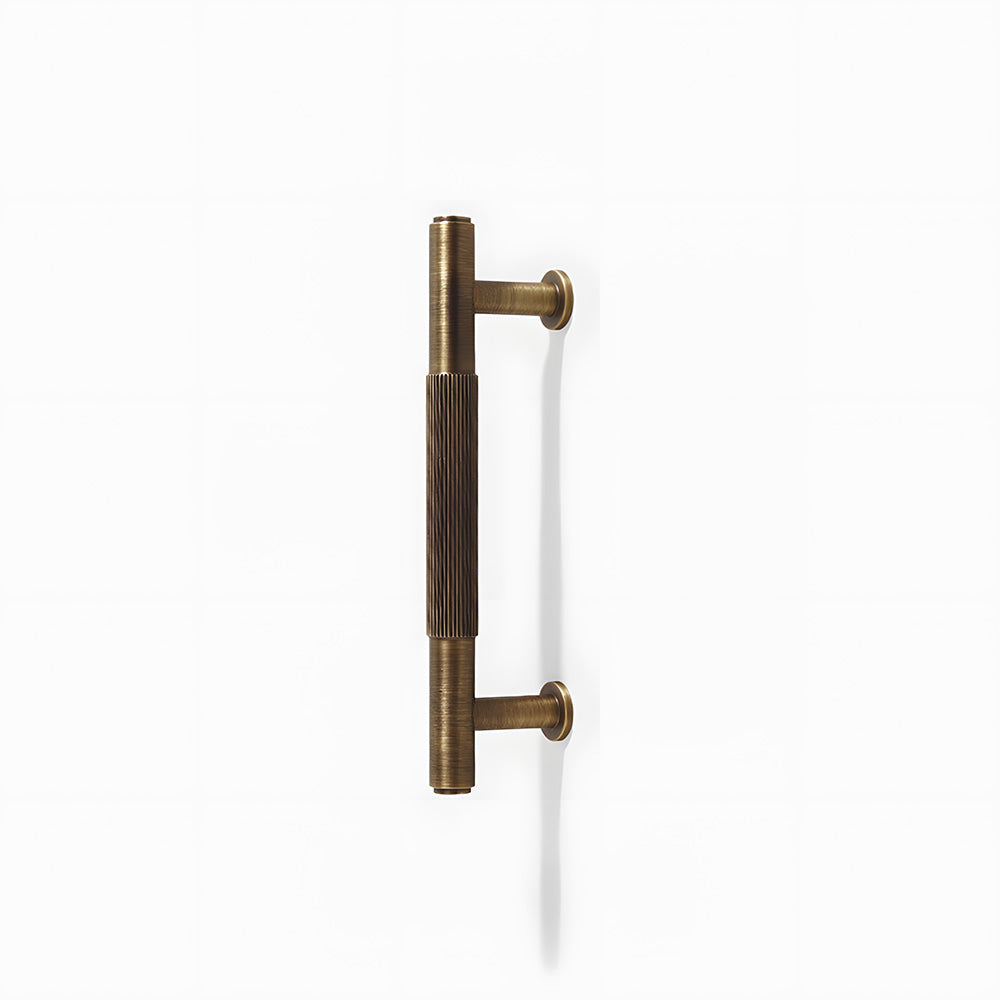 Retro Aged Bronze Lined Brass Cabinet Handles