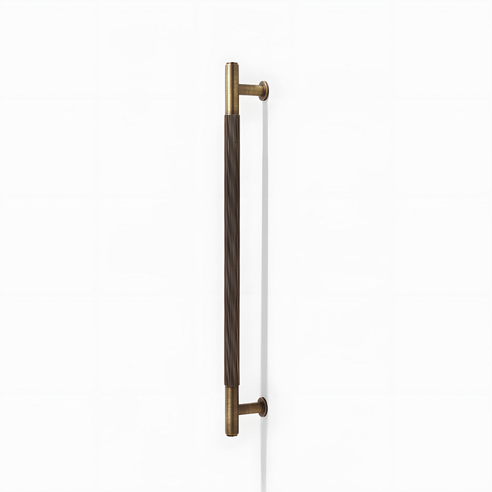 Retro Aged Bronze Lined Brass Cabinet Handles