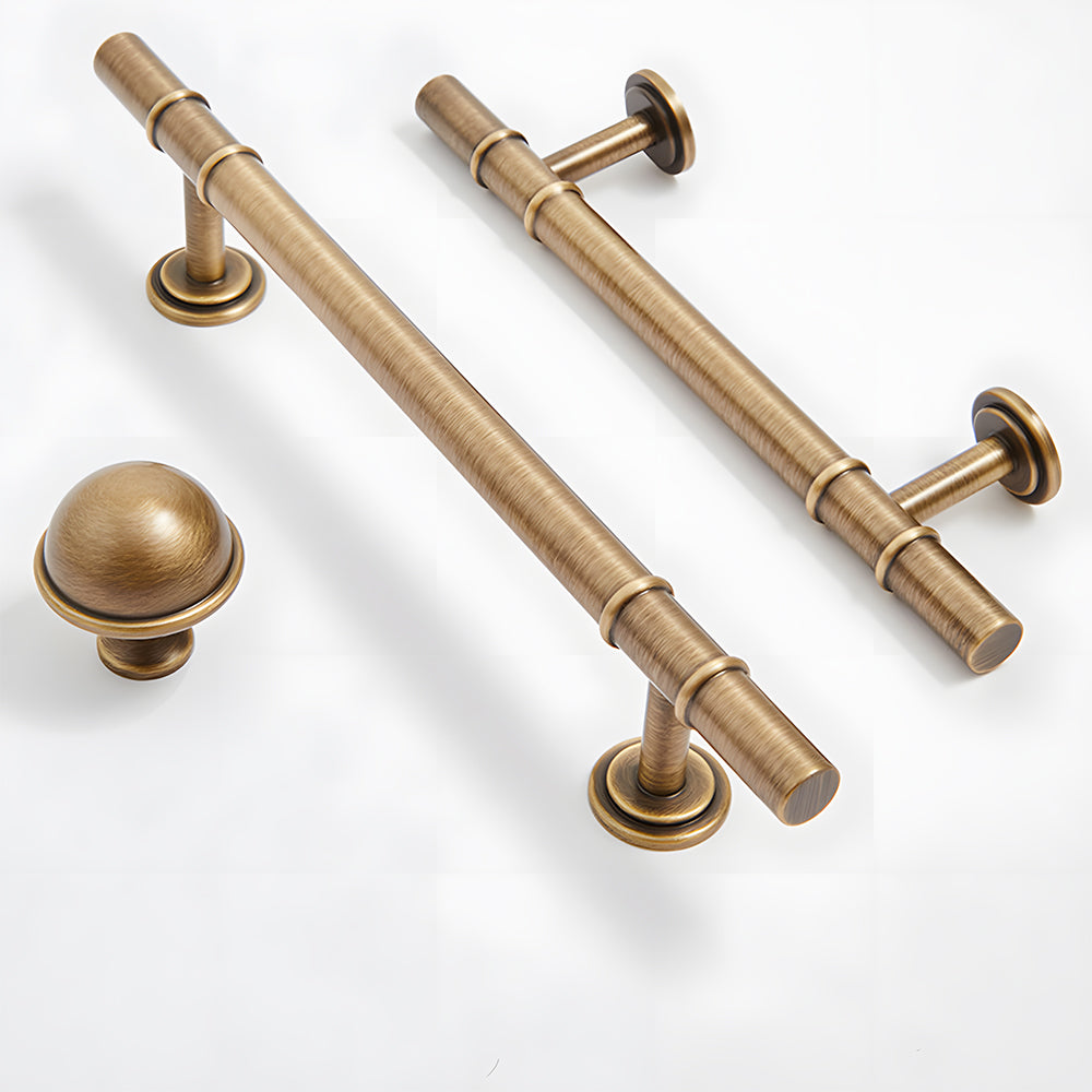 Art Deco Solid Brass Kitchen Cabinet Handles