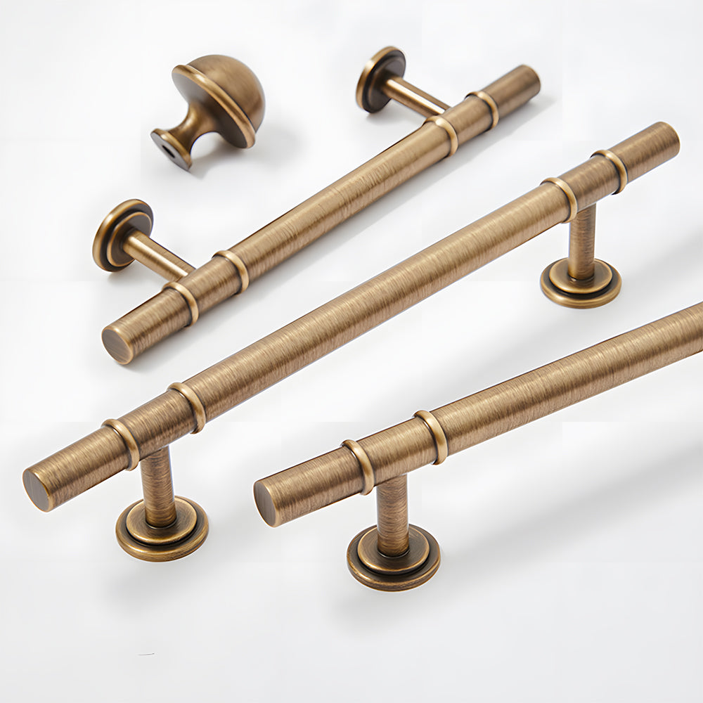 Art Deco Solid Brass Kitchen Cabinet Handles