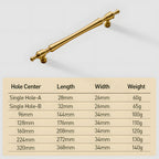 Gold Brass Kitchen Cabinet Door handles
