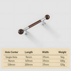 Medieval Brass Round Wooden Head Cabinet Handles