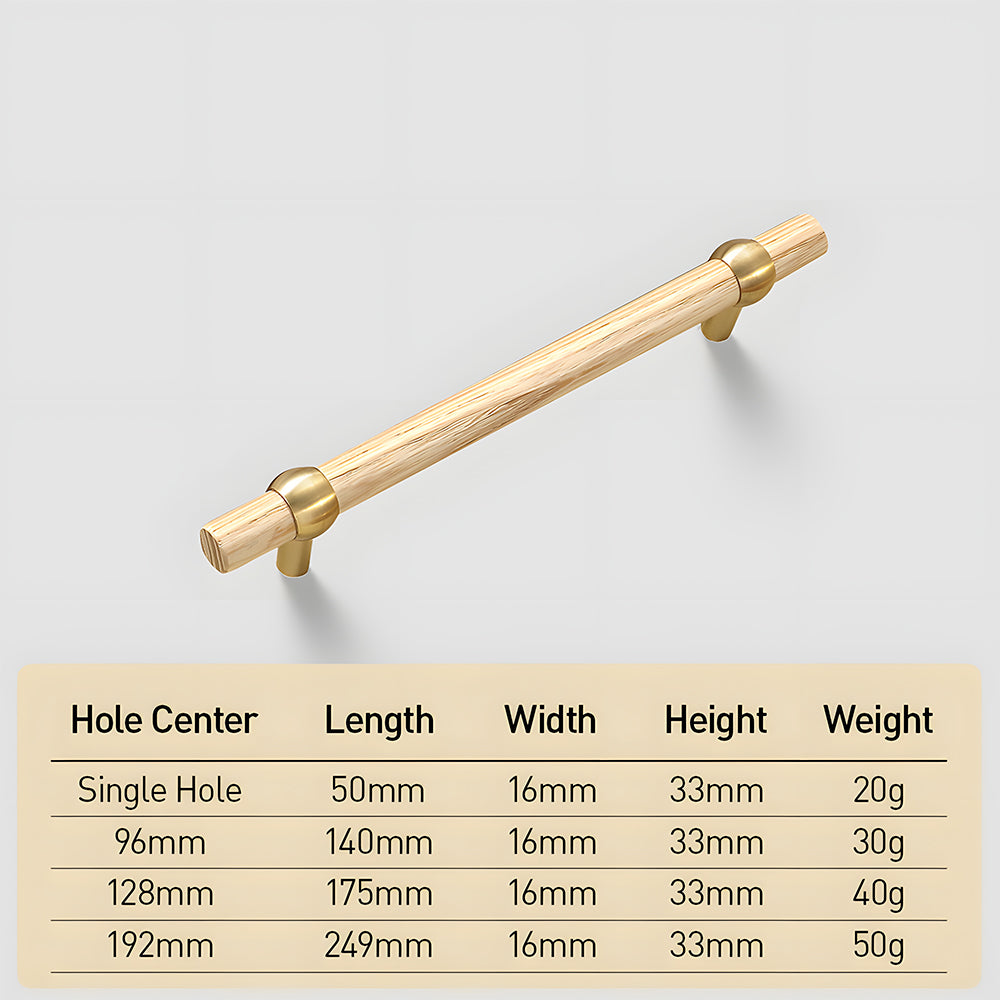 Modern Simple Wooden Cabinet Drawer Handles