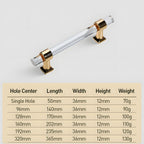 Modern Transparent Acrylic Wardrobe Door Handle