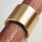 Wooden Cabinet Handles With Brass Base