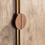 A Pair of Semicircle Wooden Wardrobe Cabinet Pull Handles