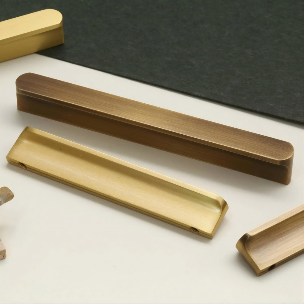 Simple Bronze Brass Cabinet Handles For Kitchen