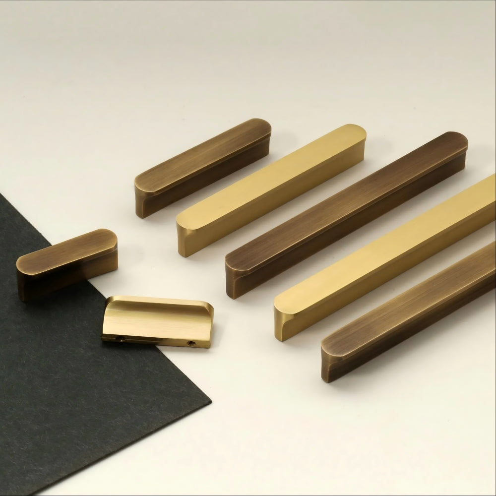 Simple Bronze Brass Cabinet Handles For Kitchen