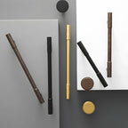Retro Art Deco Solid Brass Cabinet Handles