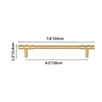 Retro Art Deco Solid Brass Cabinet Handles