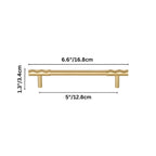 Retro Art Deco Solid Brass Cabinet Handles