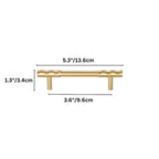 Retro Art Deco Solid Brass Cabinet Handles